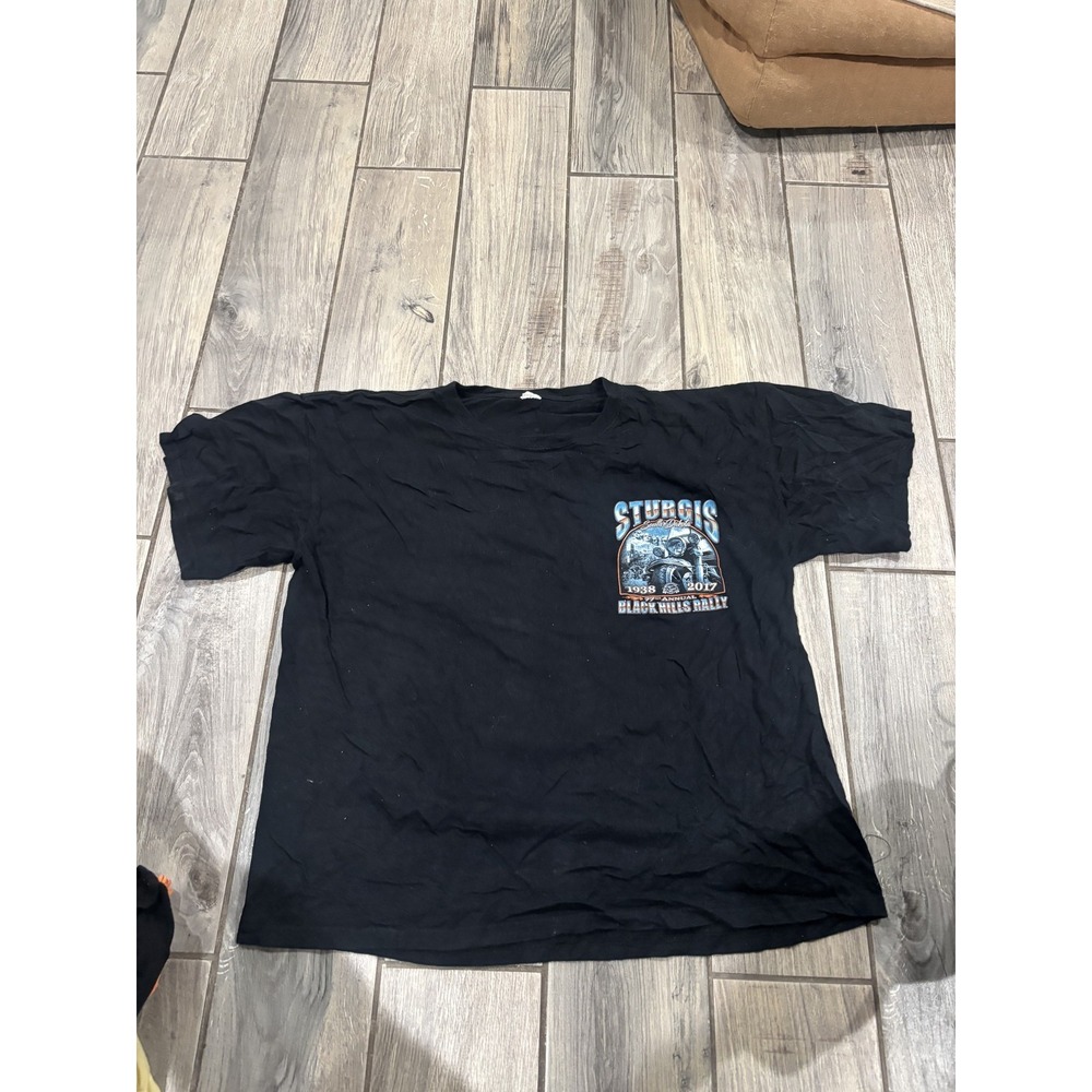 Sturgis Black Hills Rally 2017 T-Shirt Men's XL Keya Motorcycle Event Tee